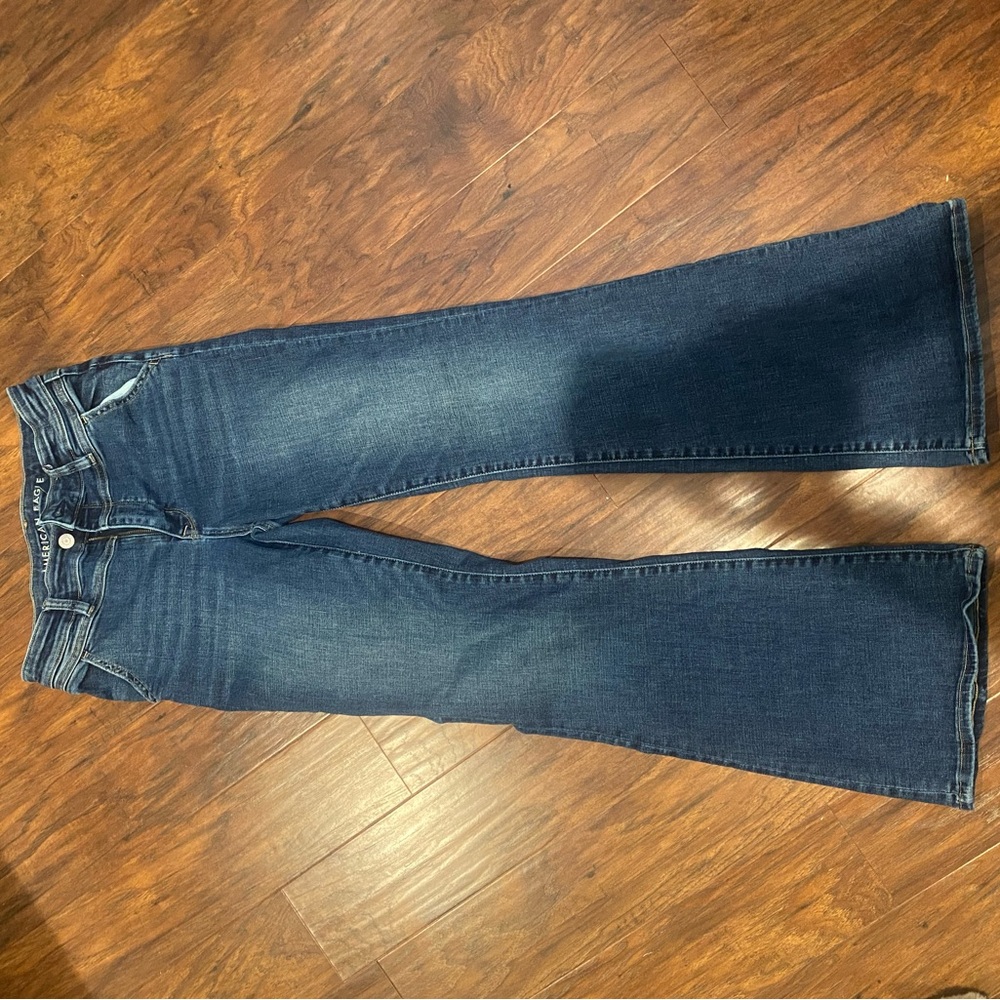 American Eagle - high rise, dark wash jeans